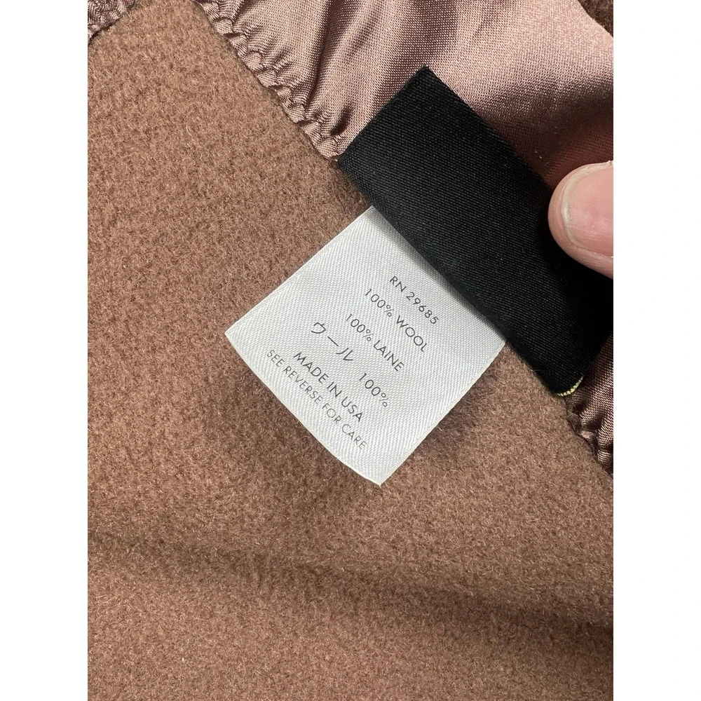 Pendleton 87x87 Large Brown Heirloom Blanket Embroidered Nice Condition!